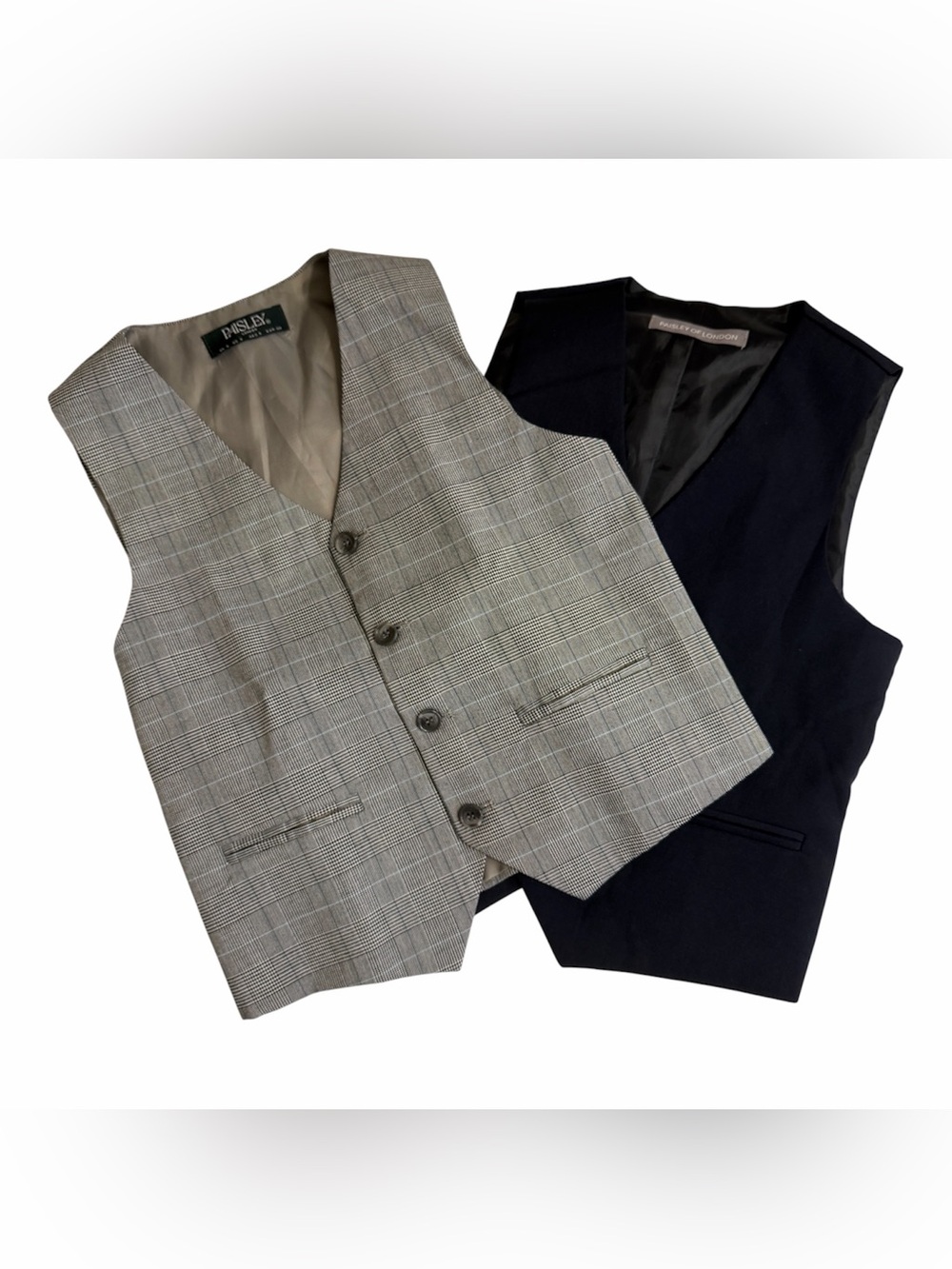 2 piece Paisley of London Henry Style Juniors V-neck 4 Button Vest Size 8 Youth